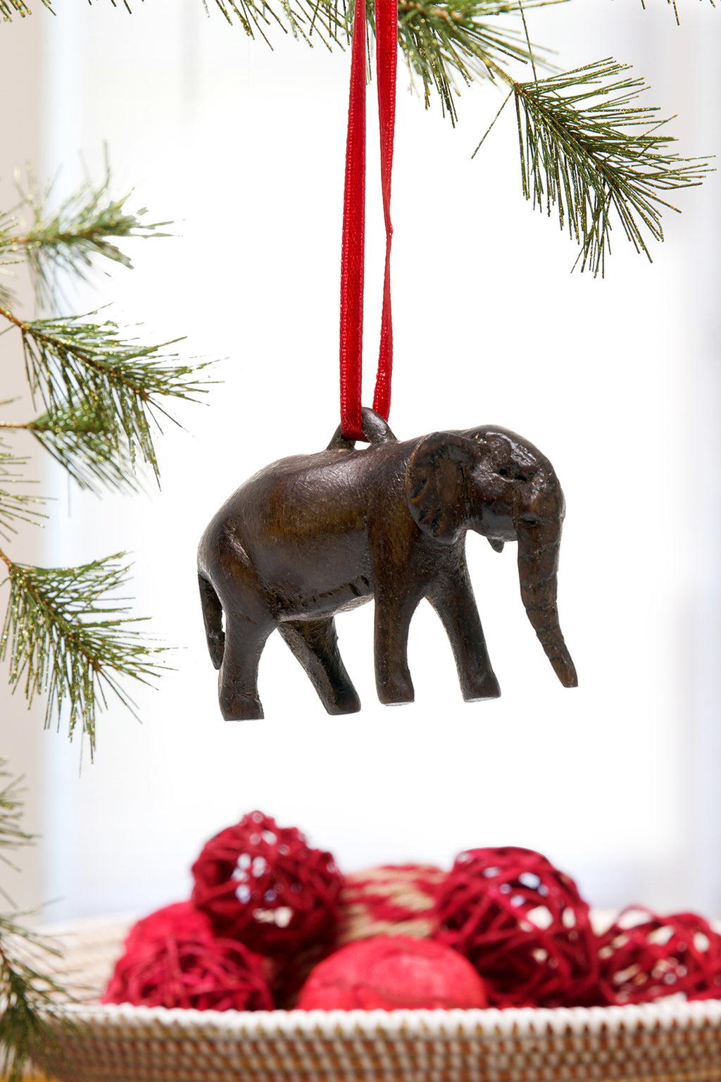 One Dozen Jacaranda Elephant Ornaments