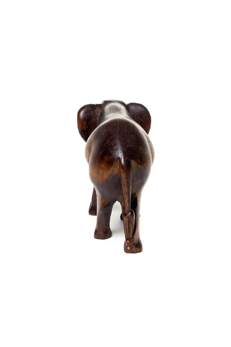 Kenyan Jacaranda Wooden Elephant Sculpture