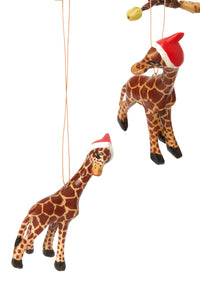 Santa's Little Giraffe Helper Ornament