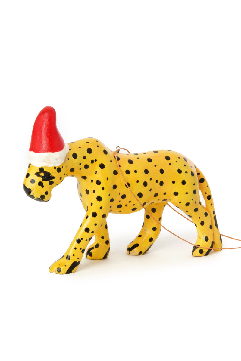 Santa's Little Cheetah Helper Ornament