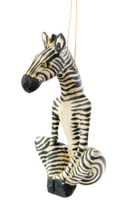 Kenyan Jacaranda Yoga Zebra Ornament