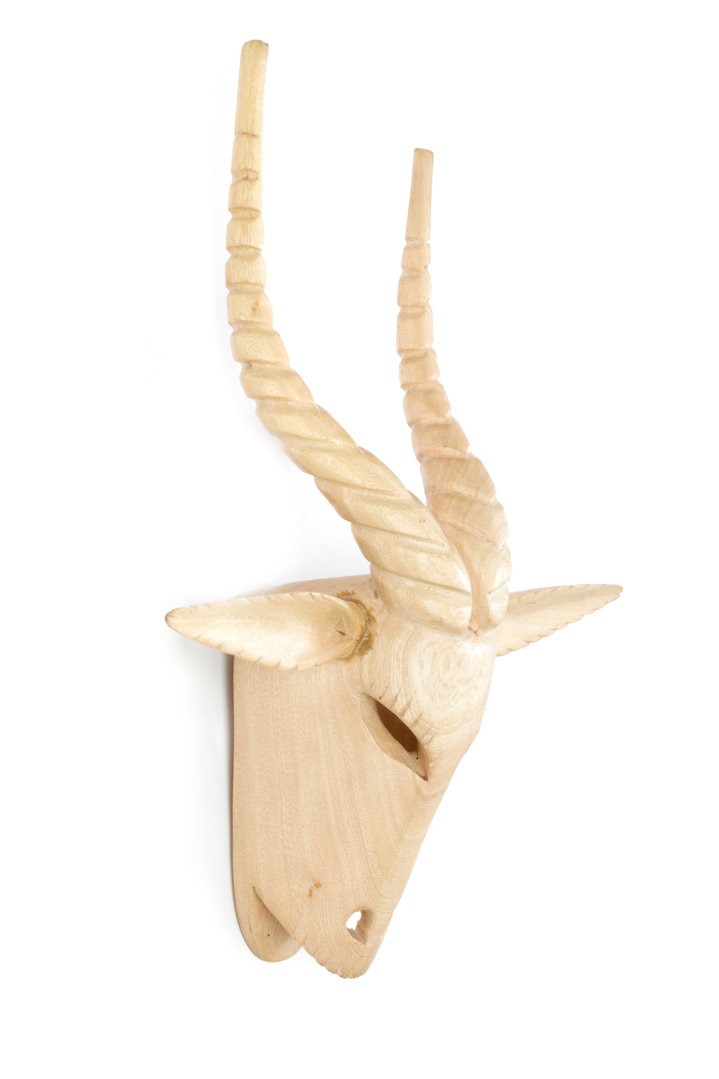 Kenyan Blonde Jacaranda Wood Antelope Mask