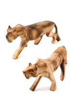 Kenyan Jacaranda Wood Lioness Sculpture