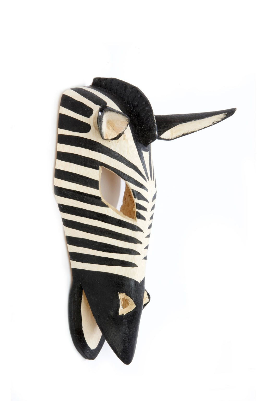Kenyan Hand Painted Jacaranda Zebra Mask