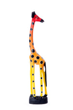 Glowing Ember Jacaranda Wood Giraffe Sculpture