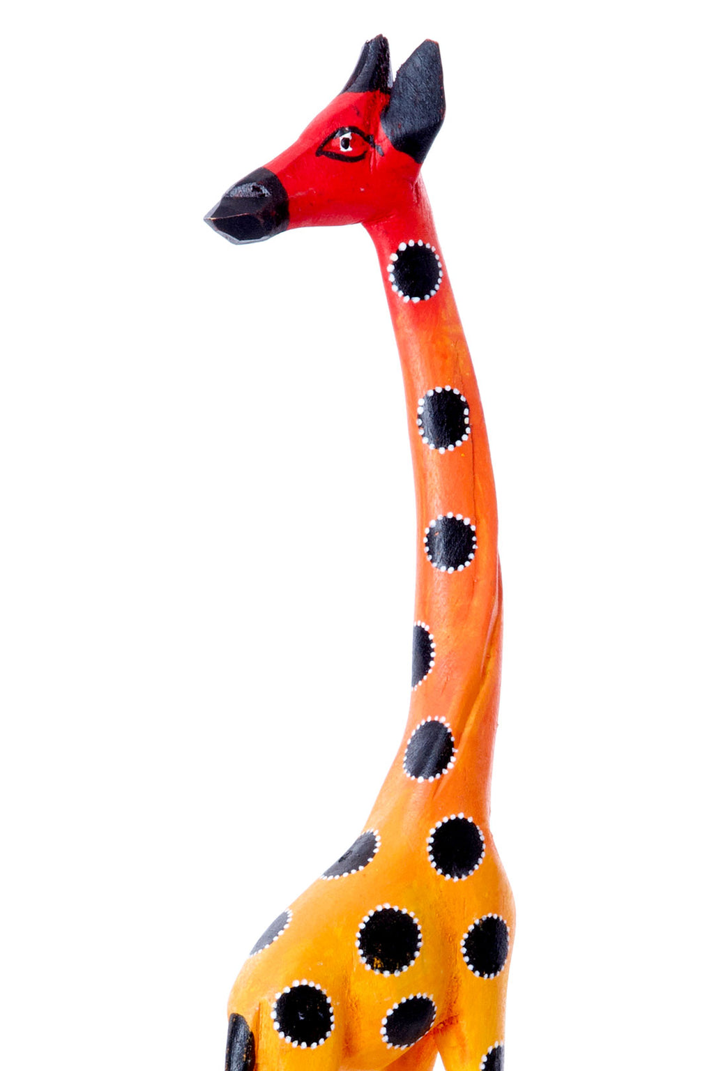 Glowing Ember Jacaranda Wood Giraffe Sculpture