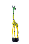 Lemon Lime Jacaranda Wood Giraffe Sculptures