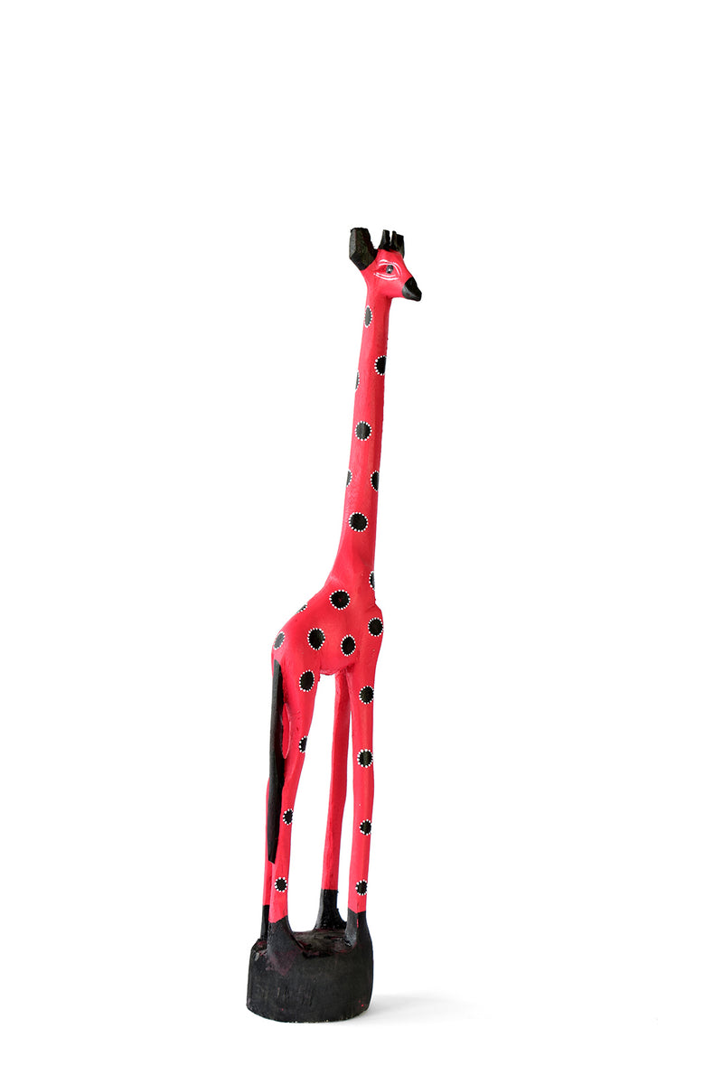 Watermelon Jacaranda Wood Giraffe Sculptures