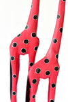 Watermelon Jacaranda Wood Giraffe Sculptures