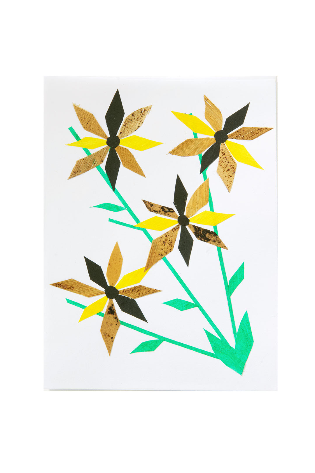Handmade Banana Fiber Flower Note Card