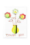 Recycled Metal Flower Vase Thank You Card