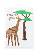 Banana Fiber Giraffe Thank You Card