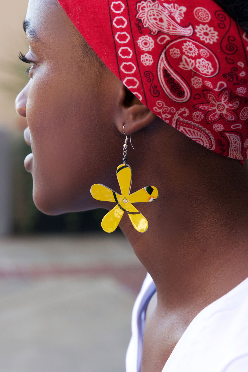 Flower Power Recycled Aluminum Earrings