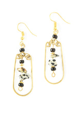 Kenyan Jitterbug Brass and Jasper Earrings