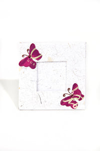 Recycled Paper and Pop Can Butterfly Picture Frame - Two Sizes