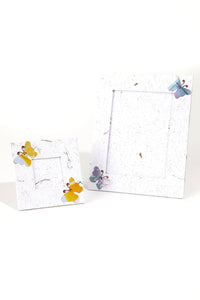 Recycled Paper and Pop Can Butterfly Picture Frame - Two Sizes
