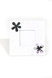Recycled Paper and Pop Can Flower Picture Frame - Two Sizes
