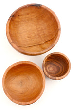 Set of Three Wild Olive Wood Condiment Bowls Default Title