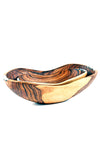 Set of Two Wild Olive Wood Dippy Dip Bowls with Batik Bone Inlay Default Title