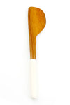Wild Olive Wood Butter Spreader with White Bone Handle Default Title