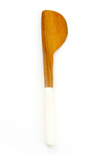Wild Olive Wood Butter Spreader with White Bone Handle Default Title