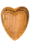 Set of Two Olive Wood Heart Dishes Default Title