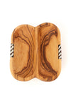 Wild Olive Wood & Cow Bone Side by Side Condiment Dish Default Title