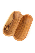 Wild Olive Wood Side by Side Condiment Dish Default Title