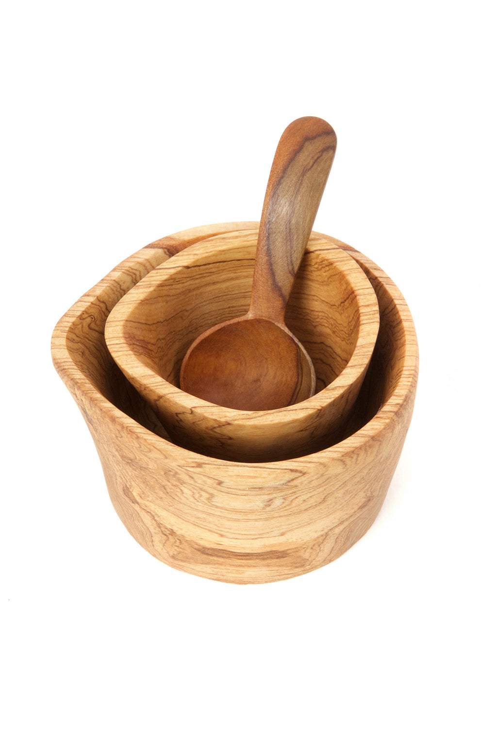 Rustic Kenyan Wild Olive Wood Cream & Sugar Set Default Title