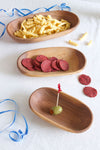 Set of Three Wild Olive Wood Serving Bowls