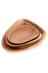 Wild Olive Wood Flower Petal Serving Trays JKWB62A  Small Tray