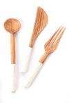 Antelope Antler Wild Olive Wood Serving Utensils Default Title