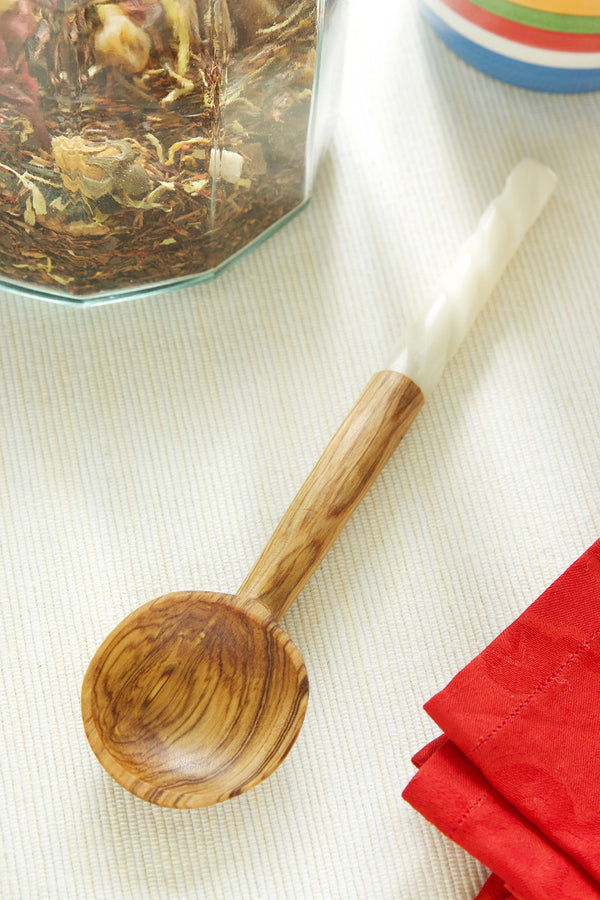 Spiral Handle Wild Olive Coffee Spoon Default Title