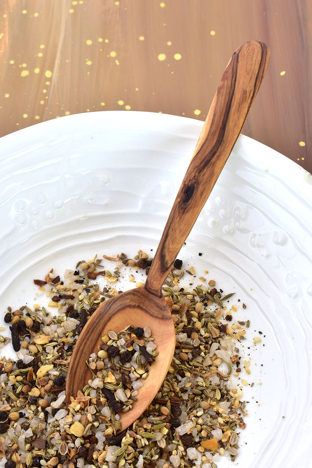 Set of Four Kenyan Wild Olive Wood Classic Spoons