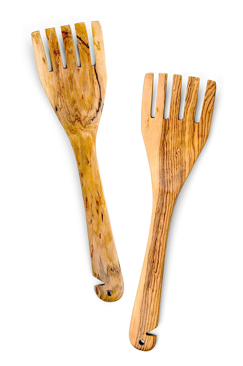 Wild Olive Wood Salad Fork Set Default Title