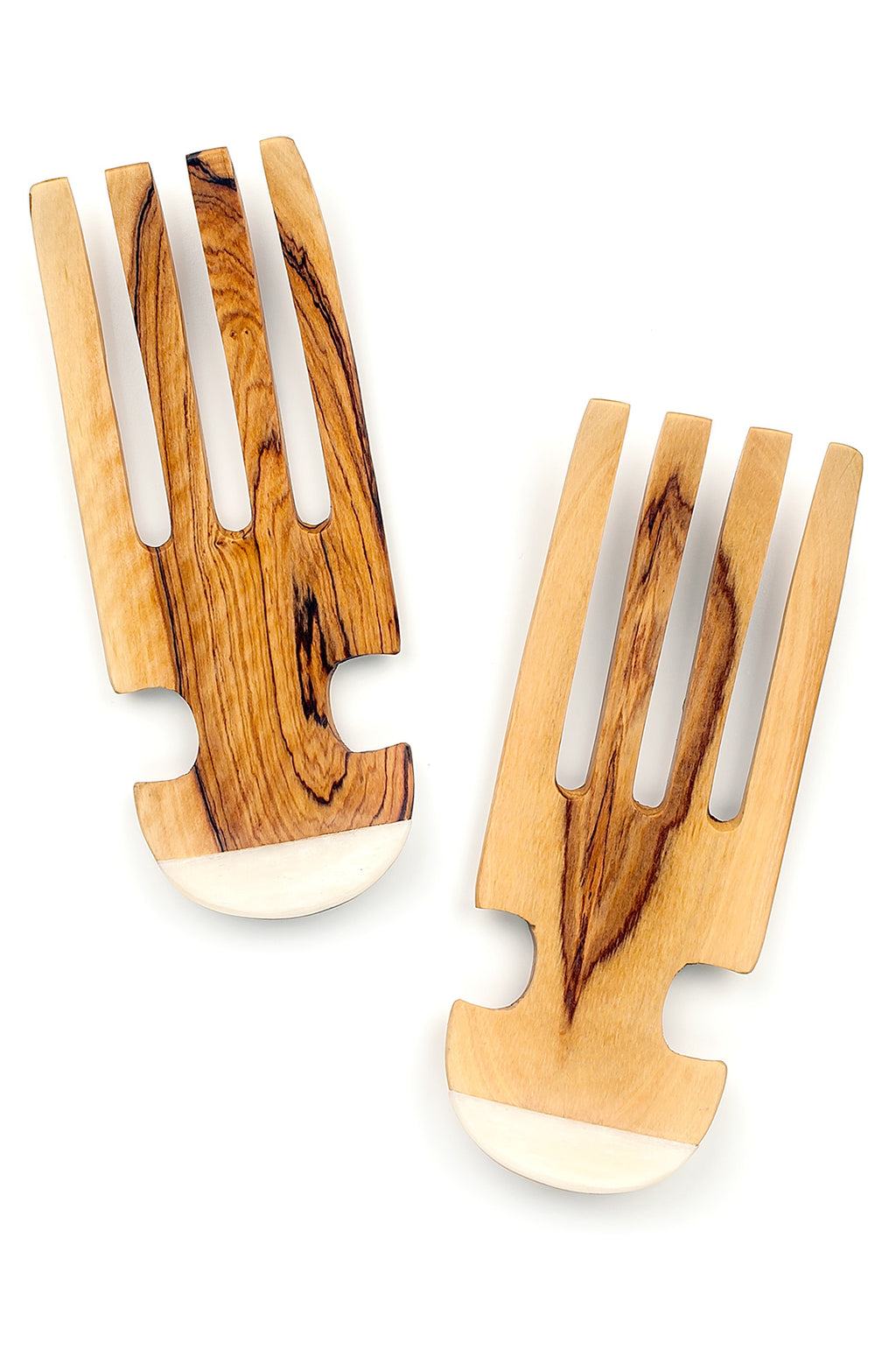 Olivewood Salad Tossing Claws with White Bone Default Title