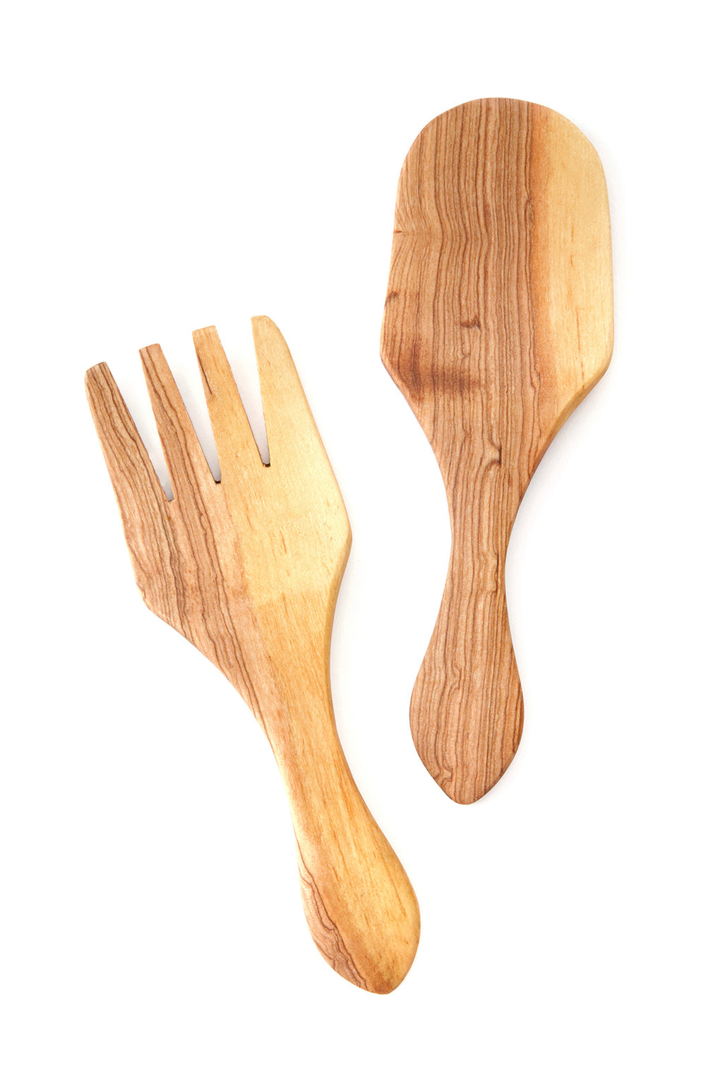 Kenyan Olive Wood Spade Salad Servers Default Title