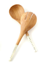 Short & Sweet Wild Olive Wood Salad Servers Default Title