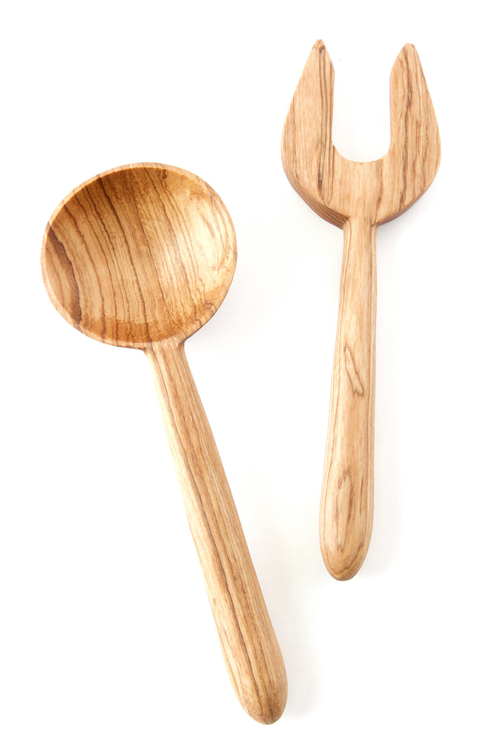 Wild Olive Wood Bident Salad Server Set Default Title