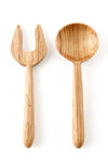 Wild Olive Wood Bident Salad Server Set Default Title