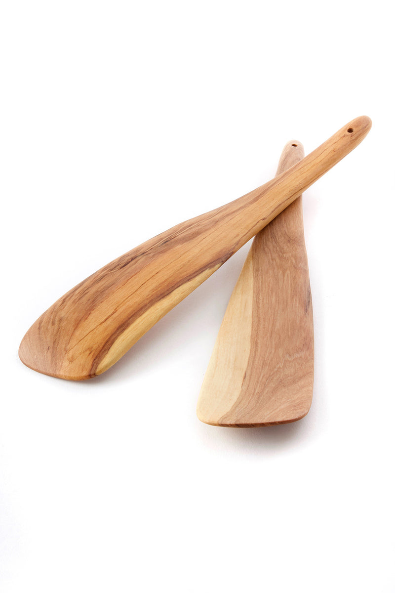 Kenya Wild Olive Wood Kafi Paddle Salad Servers Default Title