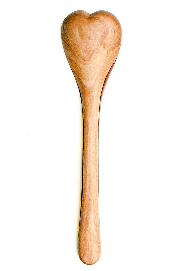 Heart Shaped Wild Olive Wood Cooking Spoon Default Title