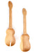 Wild Olive Wood Guitar Salad Server Set