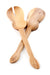 Wild Olive Wood Guitar Salad Server Set