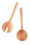 Wild Olive Wood Pendulum Salad Sets with Tapered Handles