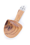 Wild Olive Wood Scoop with Etched Bone Handle