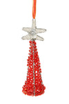 Red Beaded Krismasi Christmas Tree Ornament