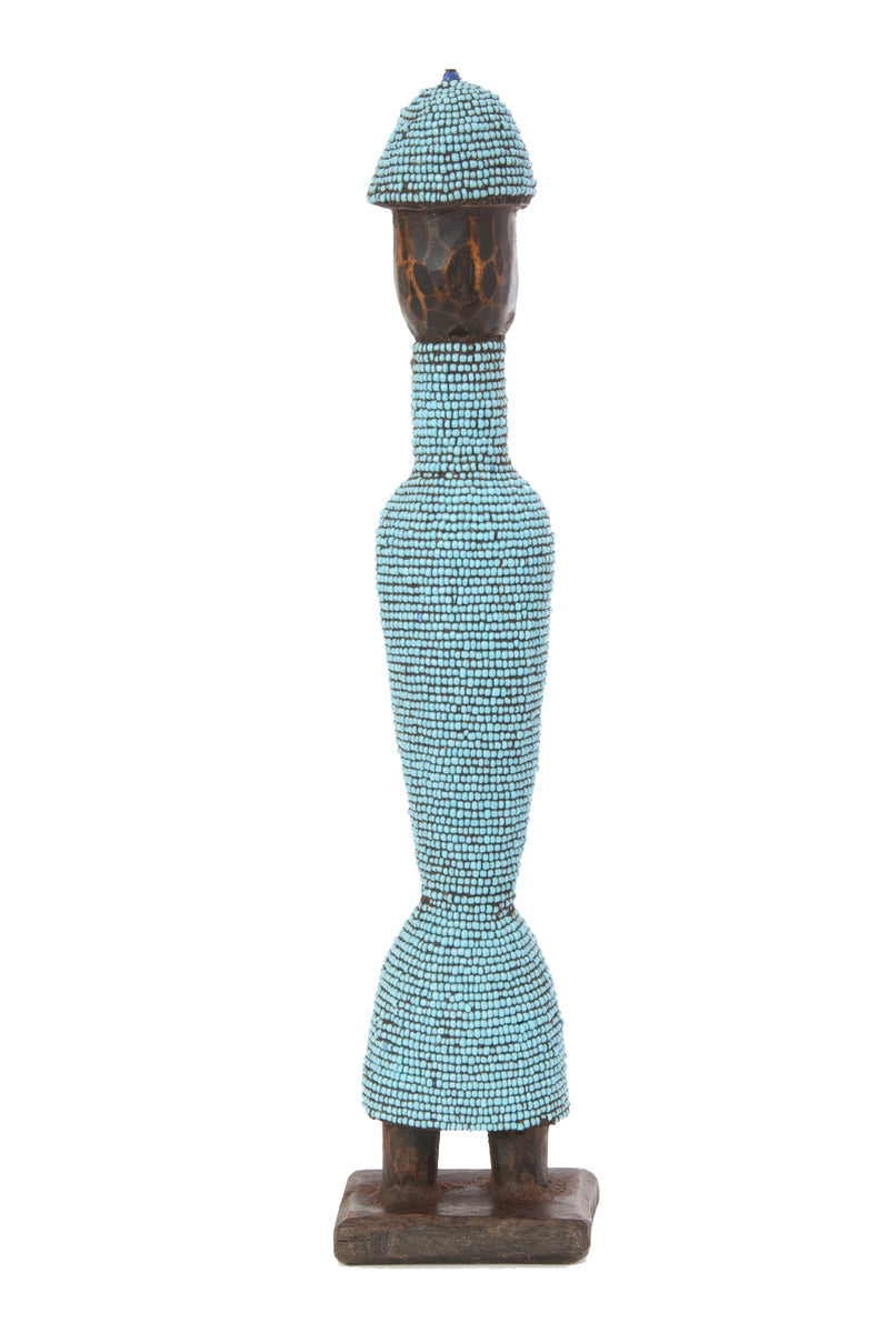 13" Blue Beaded Namji Doll with Hat