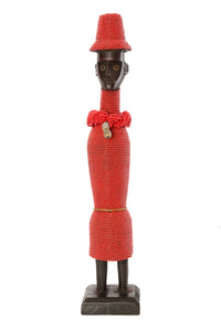 19" Beaded Namji Dolls with Necklaces and Hats