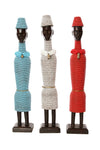 24" Beaded Namji Dolls with Necklaces and Hats